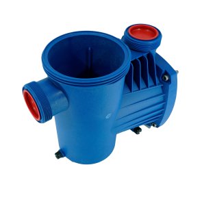 Blaues Vorfiltergehäuse aus Kunststoff für Poolpumpe