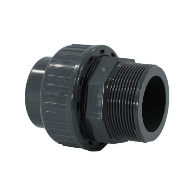 Verschraubung mit Aussengewinde 63 mm x 2“