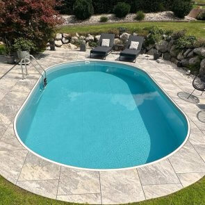 STAHL­WAND­POOL OVAL 1228 x 600 x 120 cm