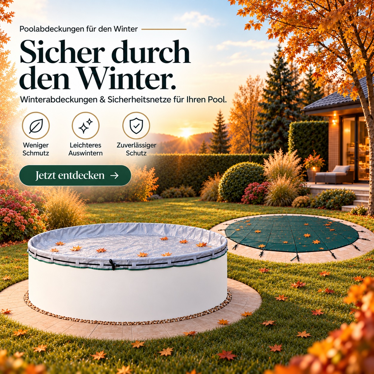 Winterabdeckung grau